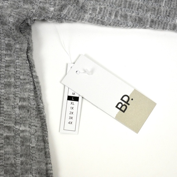 BP Ribbed Grey Slouchy Turtleneck Sweater - Picture 6 of 9